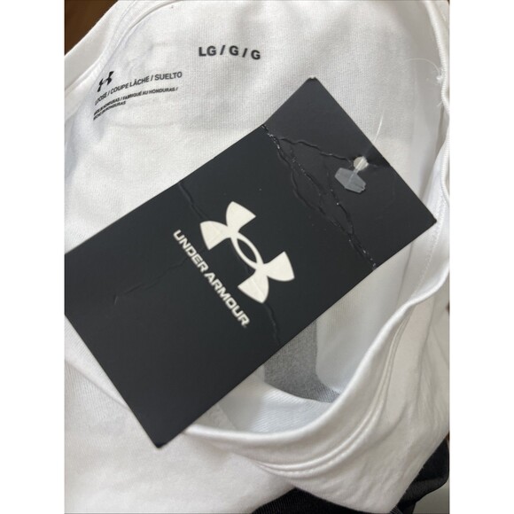 UNDER ARMOUR Men's Loose Compression Shirt White New With Tags Size Large - Picture 6 of 7